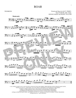 page one of Roar (Trombone Solo)