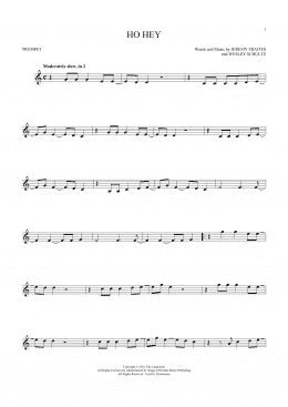 page one of Ho Hey (Trumpet Solo)