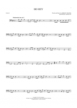 page one of Ho Hey (Cello Solo)