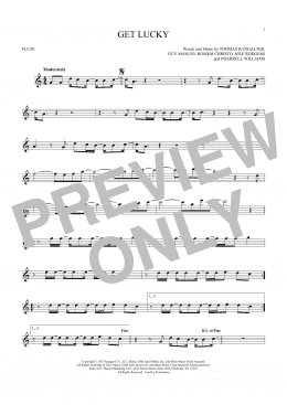 page one of Get Lucky (Flute Solo)