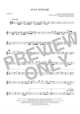 page one of Stay With Me (Tenor Sax Solo)