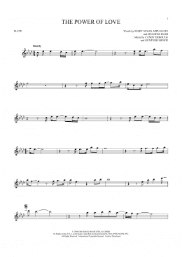 page one of The Power Of Love (Flute Solo)