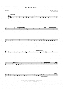 page one of Love Story (Trumpet Solo)