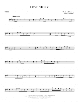 page one of Love Story (Cello Solo)