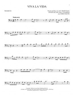 page one of Viva La Vida (Trombone Solo)