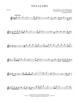 page one of Viva La Vida (Flute Solo)