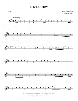 page one of Love Story (Alto Sax Solo)