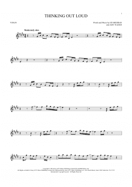 page one of Thinking Out Loud (Violin Solo)