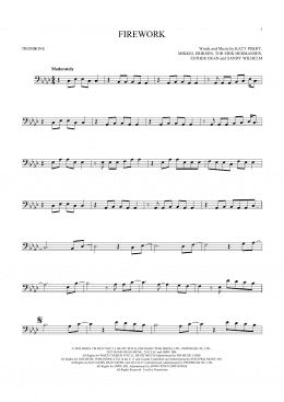 page one of Firework (Trombone Solo)