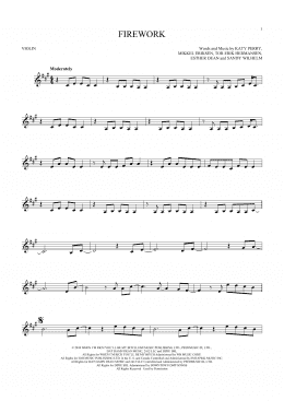 page one of Firework (Violin Solo)