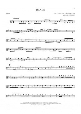 page one of Brave (Viola Solo)