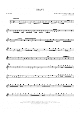 page one of Brave (Alto Sax Solo)