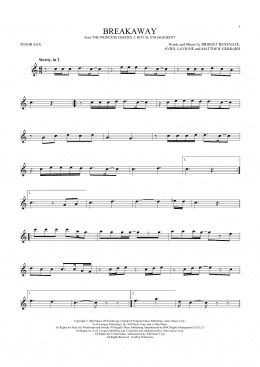 page one of Breakaway (Tenor Sax Solo)