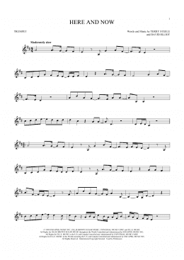 page one of Here And Now (Trumpet Solo)