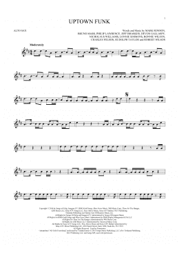 page one of Uptown Funk (feat. Bruno Mars) (Alto Sax Solo)