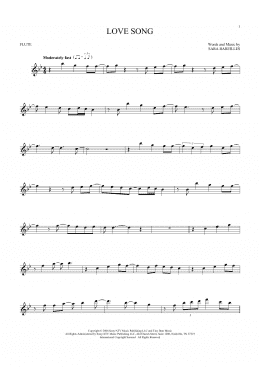 page one of Love Song (Flute Solo)