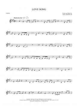 page one of Love Song (Violin Solo)