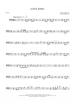 page one of Love Song (Cello Solo)