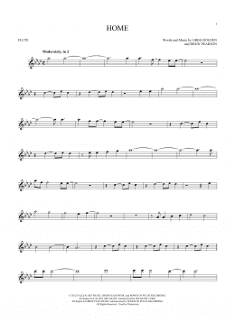 page one of Home (Flute Solo)