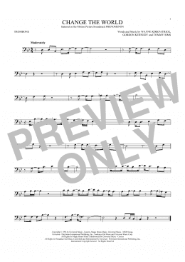 page one of Change The World (Trombone Solo)