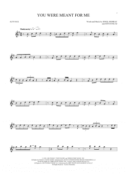 page one of You Were Meant For Me (Alto Sax Solo)