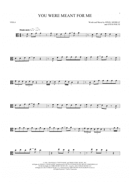 page one of You Were Meant For Me (Viola Solo)