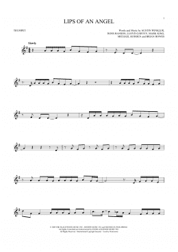 page one of Lips Of An Angel (Trumpet Solo)