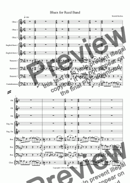 page one of Blues for Reed Band