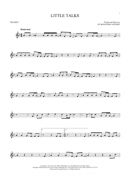 page one of Little Talks (Trumpet Solo)