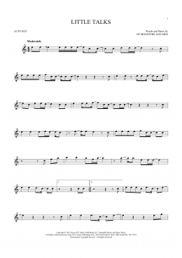 page one of Little Talks (Alto Sax Solo)