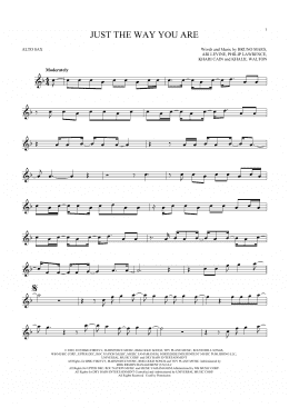 page one of Just The Way You Are (Alto Sax Solo)