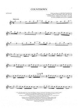 page one of Countdown (Alto Sax Solo)