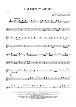 page one of Just The Way You Are (Flute Solo)