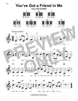 page one of You've Got A Friend In Me (from Toy Story) (Super Easy Piano)