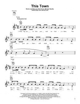 page one of This Town (Ukulele)