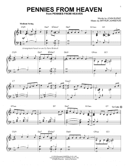 page one of Pennies From Heaven (Piano Solo)