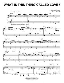 page one of What Is This Thing Called Love? (Piano Solo)