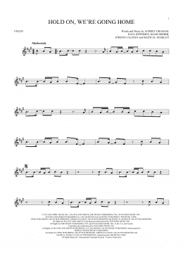 page one of Hold On, We're Going Home (Violin Solo)