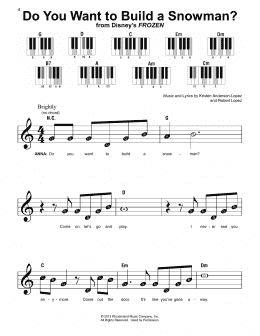 Do you want to build a snowman? - Keyboard melody and chord extension