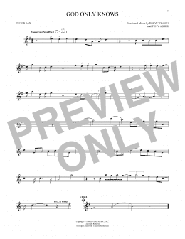 page one of God Only Knows (Tenor Sax Solo)