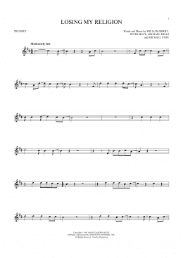 page one of Losing My Religion (Trumpet Solo)