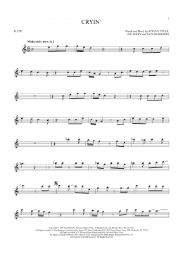 page one of Cryin' (Flute Solo)