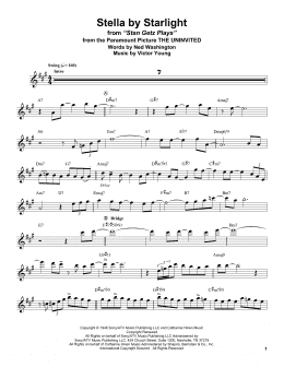 page one of Stella By Starlight (Tenor Sax Transcription)