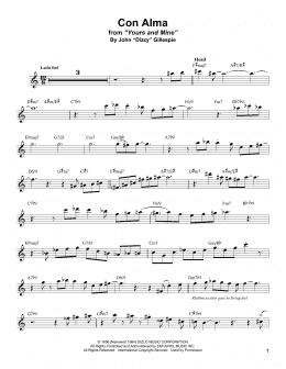 page one of Con Alma (Tenor Sax Transcription)