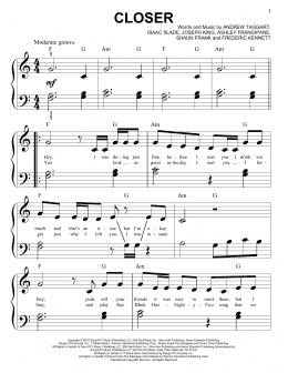 page one of Closer (Big Note Piano)