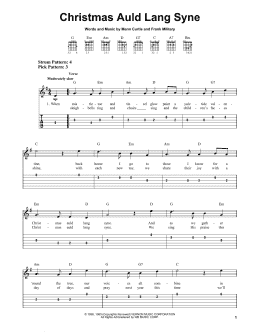 page one of Christmas Auld Lang Syne (Easy Guitar Tab)