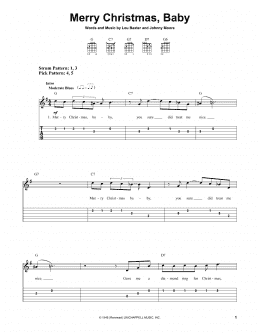 page one of Merry Christmas, Baby (Easy Guitar Tab)