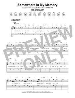 page one of Somewhere In My Memory (Easy Guitar Tab)