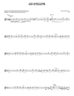 page one of I Still Haven't Found What I'm Looking For (Lead Sheet / Fake Book)