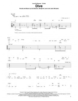 page one of Dive (Guitar Rhythm Tab)